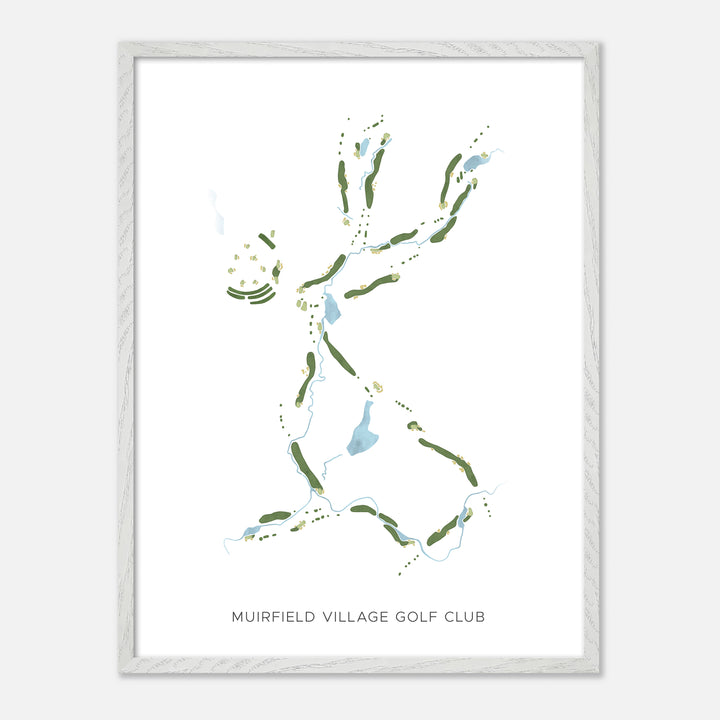 Print of Muirfield Village Golf Club Modern Map