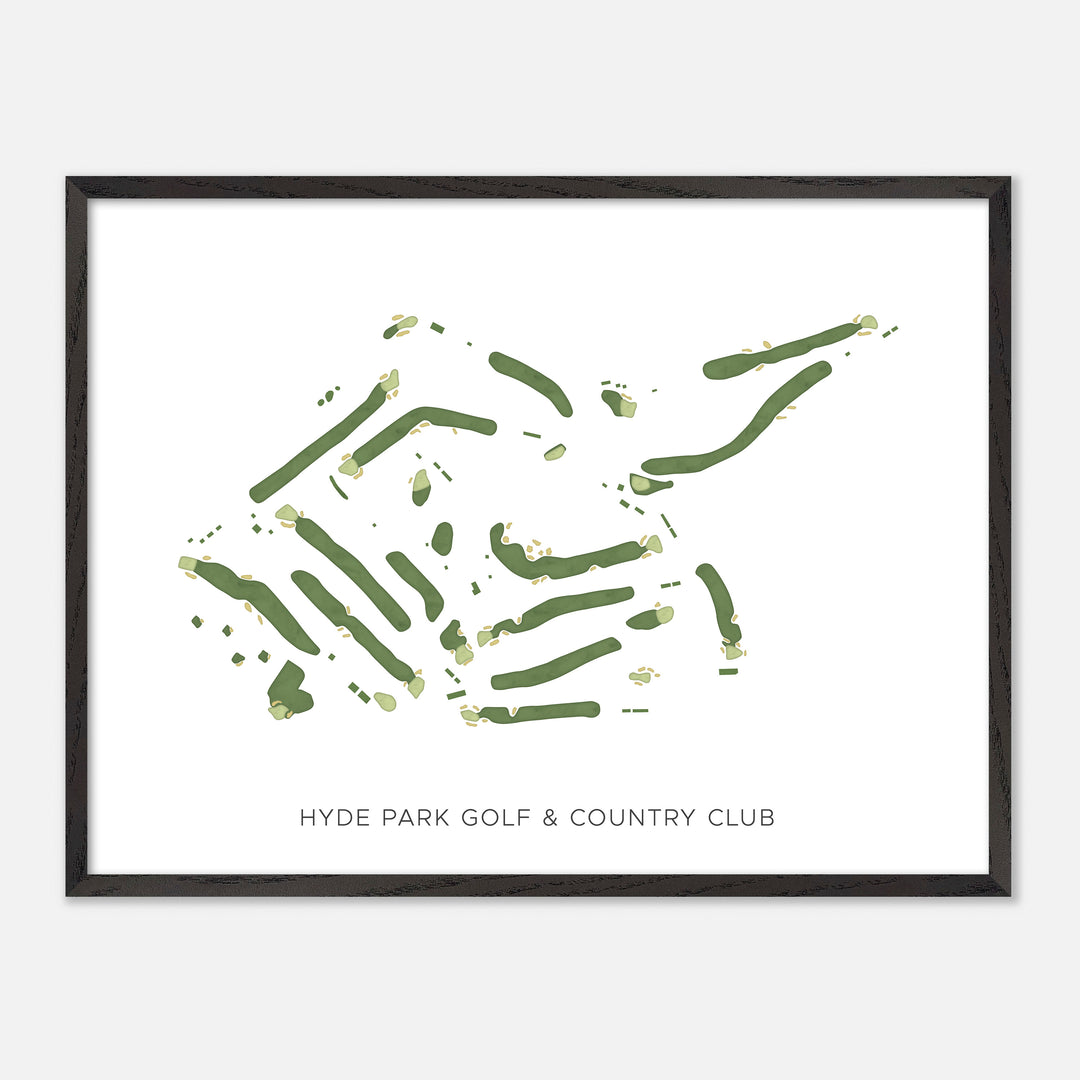 Print of Hyde Park Golf & Country Club Modern Map