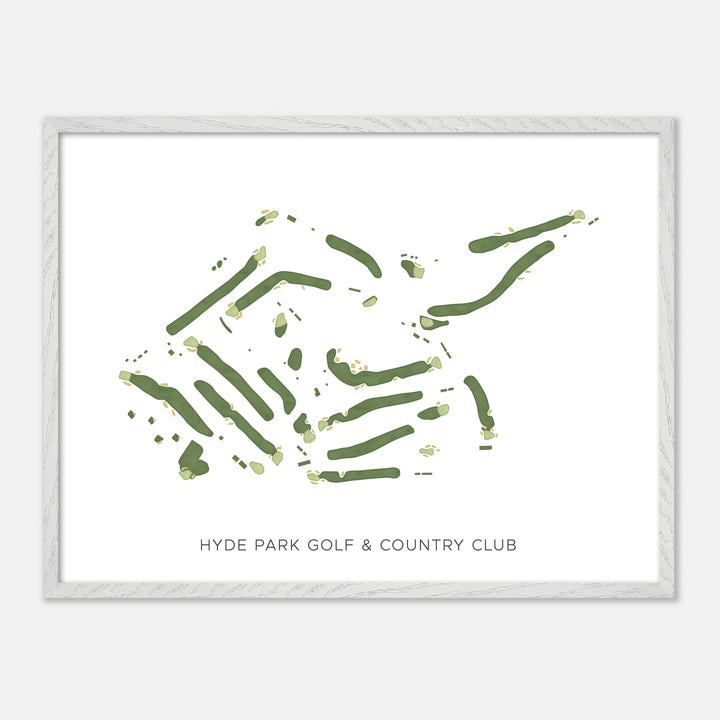 Print of Hyde Park Golf & Country Club Modern Map
