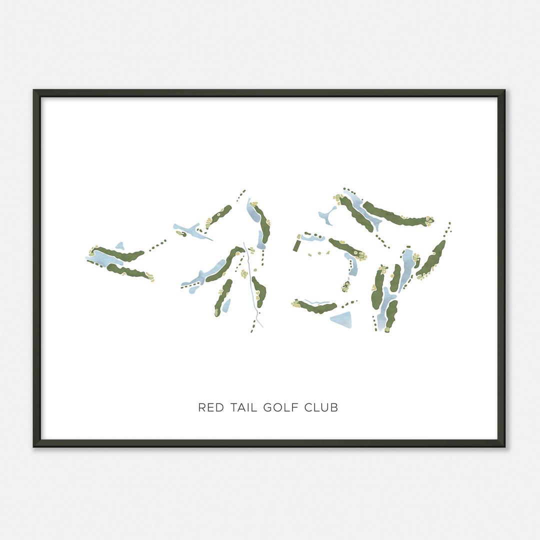 Print of Red Tail Golf Club Modern Map