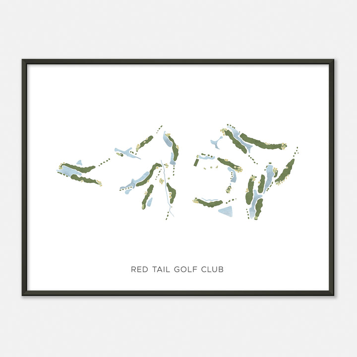 Print of Red Tail Golf Club Modern Map