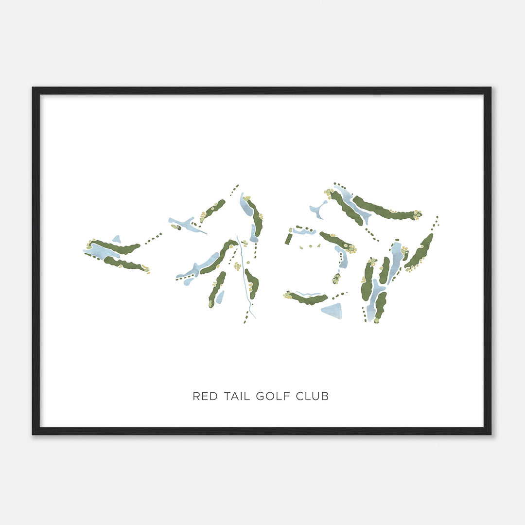 Print of Red Tail Golf Club Modern Map