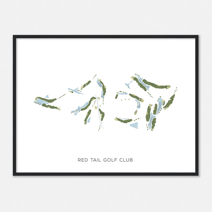 Print of Red Tail Golf Club Modern Map