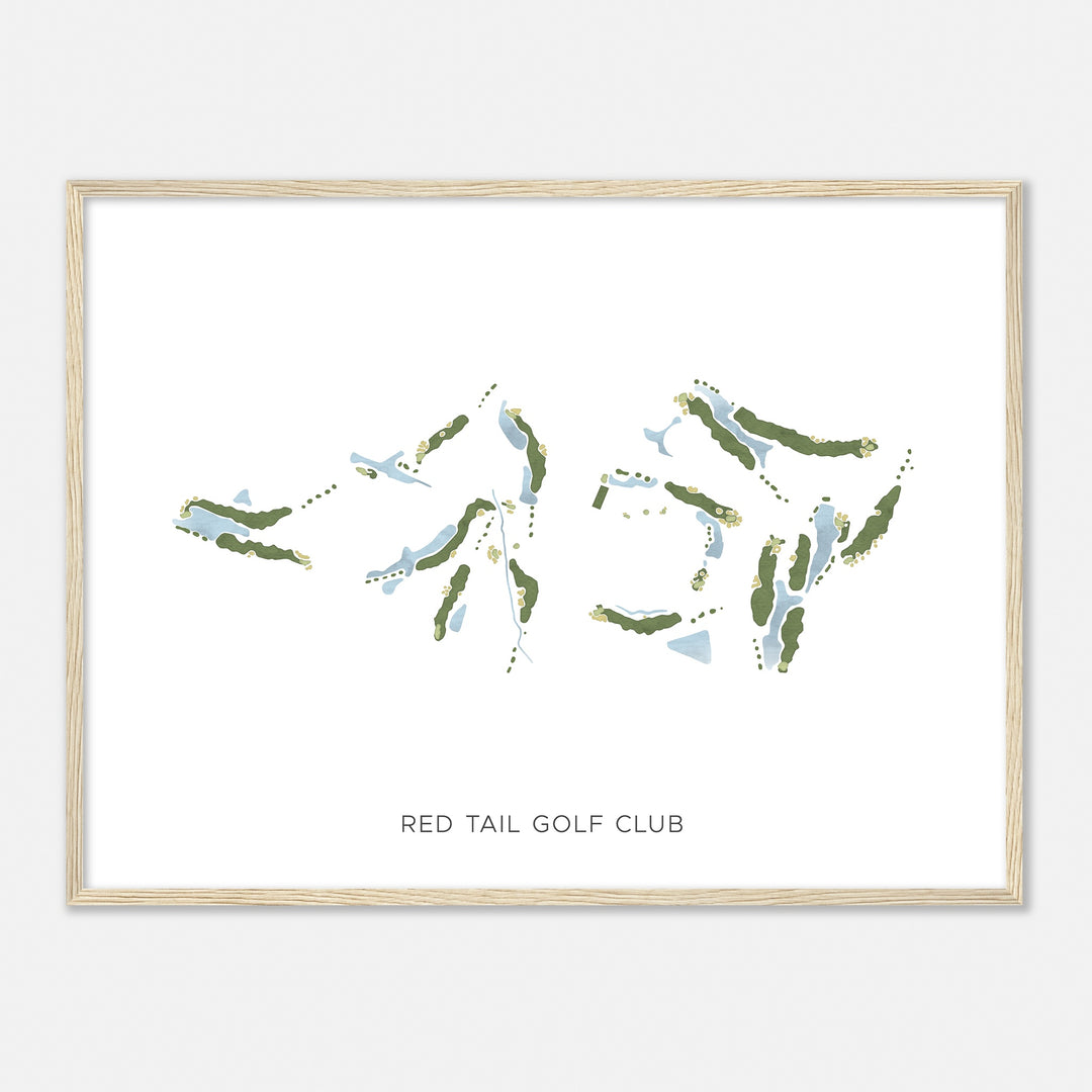 Print of Red Tail Golf Club Modern Map