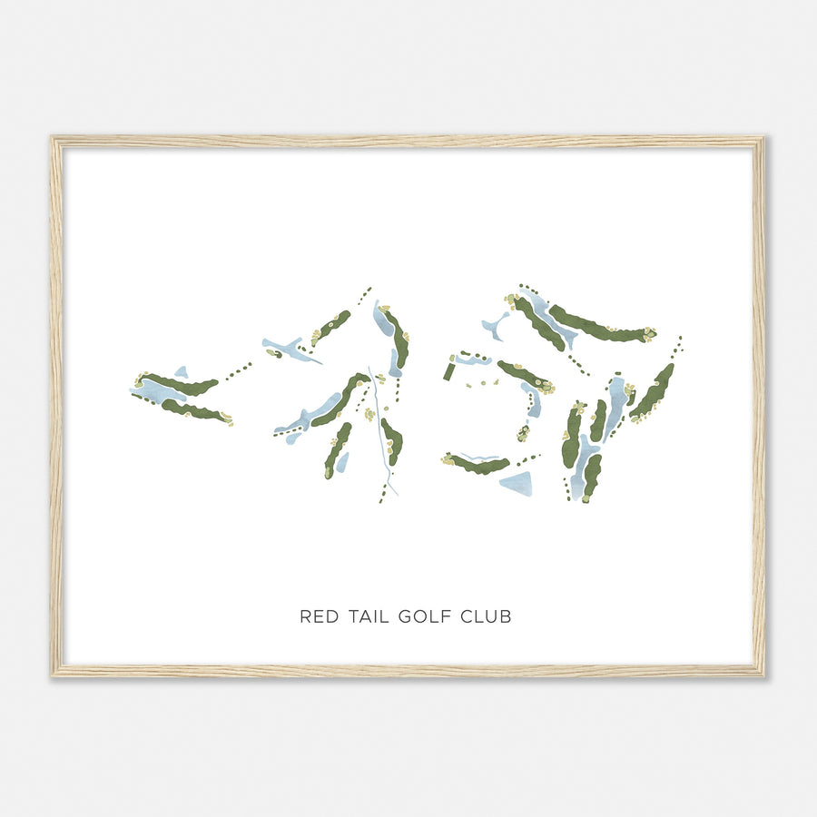 Print of Red Tail Golf Club Modern Map