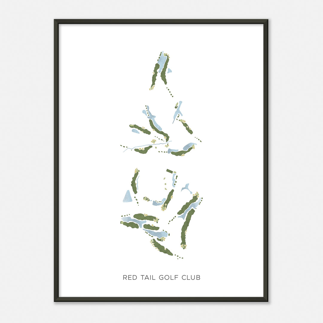 Print of Red Tail Golf Club Modern Map
