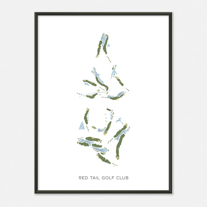 Print of Red Tail Golf Club Modern Map