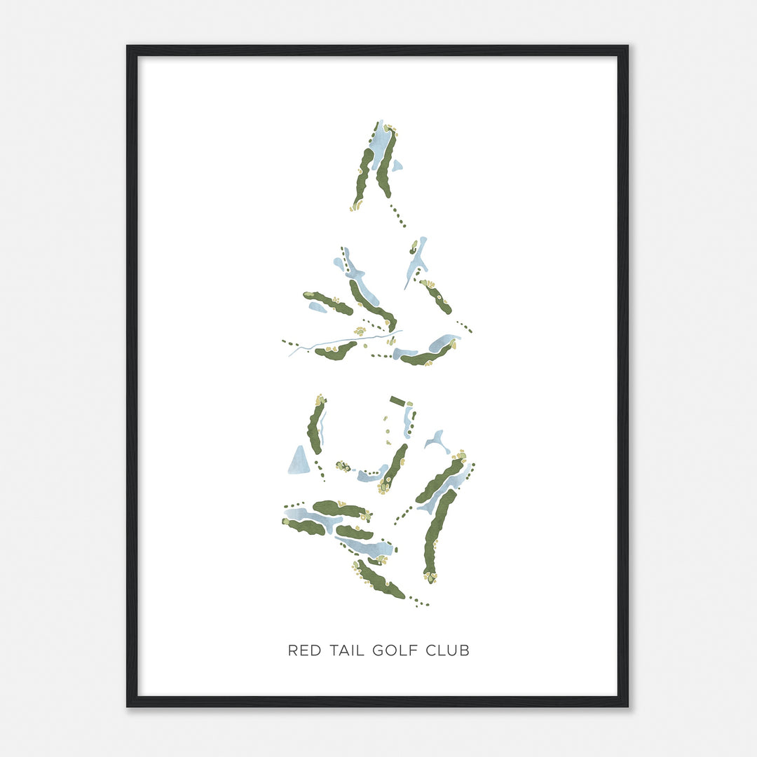 Print of Red Tail Golf Club Modern Map