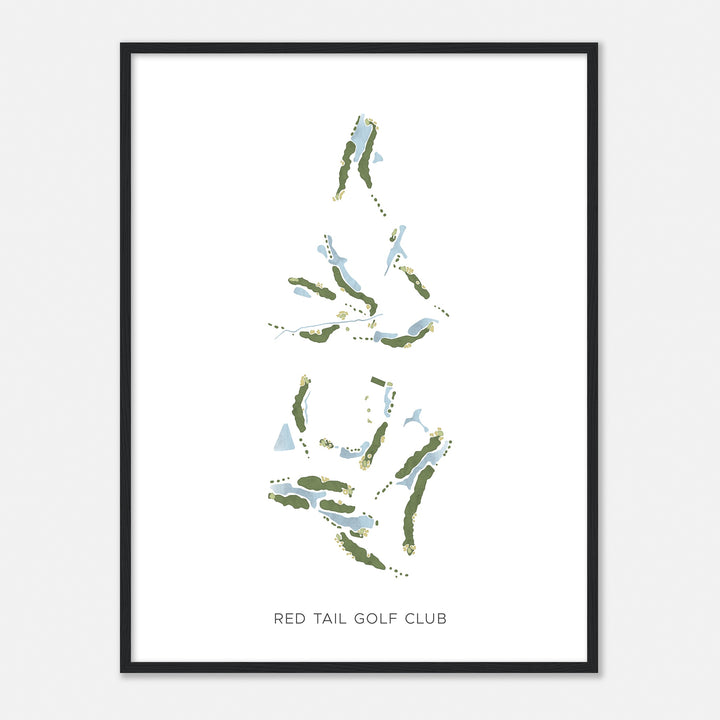 Print of Red Tail Golf Club Modern Map