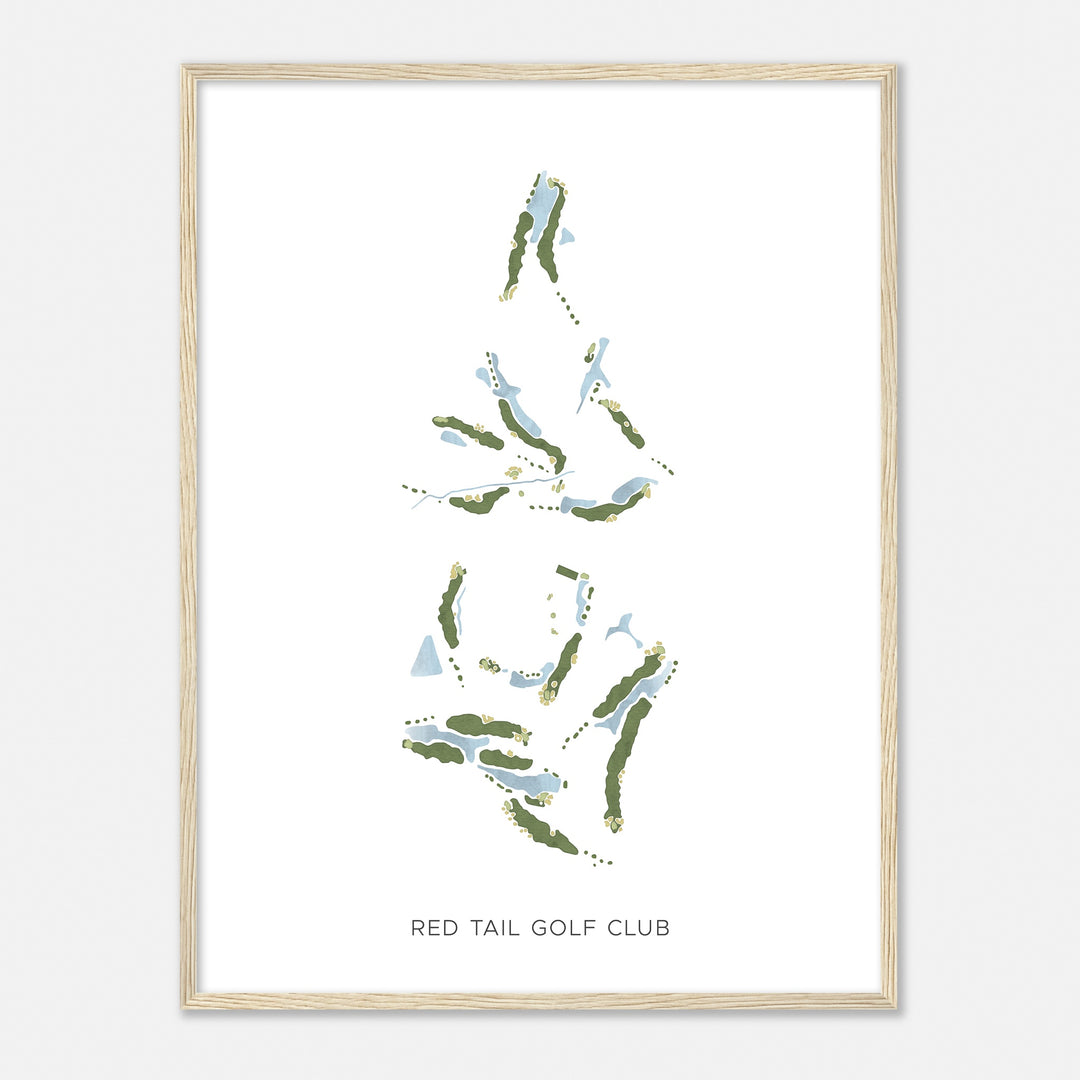 Print of Red Tail Golf Club Modern Map