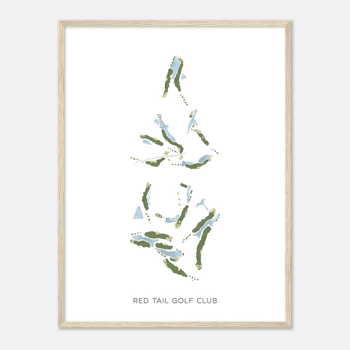 Print of Red Tail Golf Club Modern Map