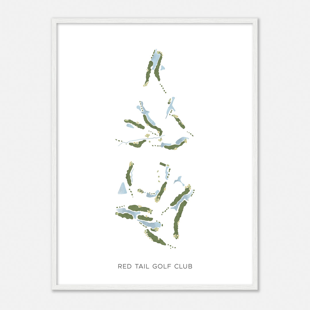 Print of Red Tail Golf Club Modern Map