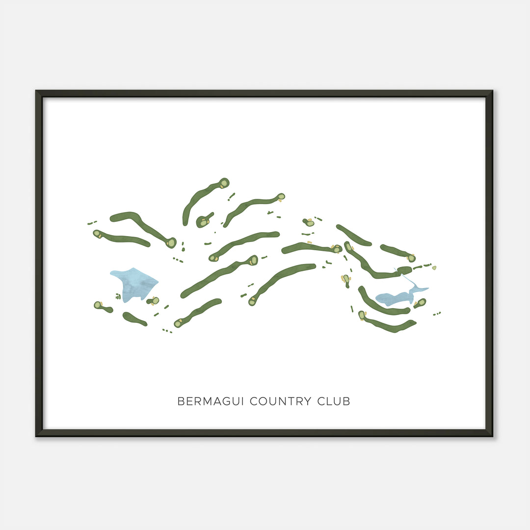 Print of Bermagui Country Club Modern Map