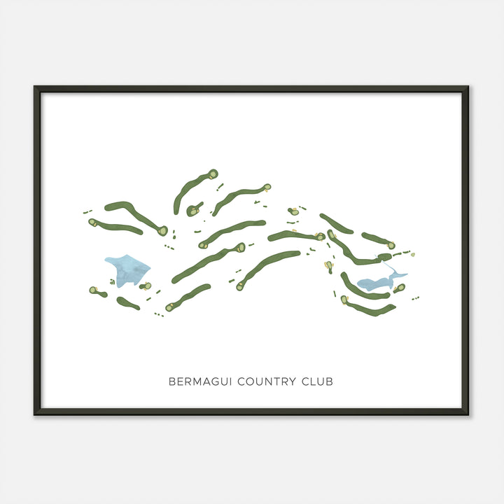 Print of Bermagui Country Club Modern Map