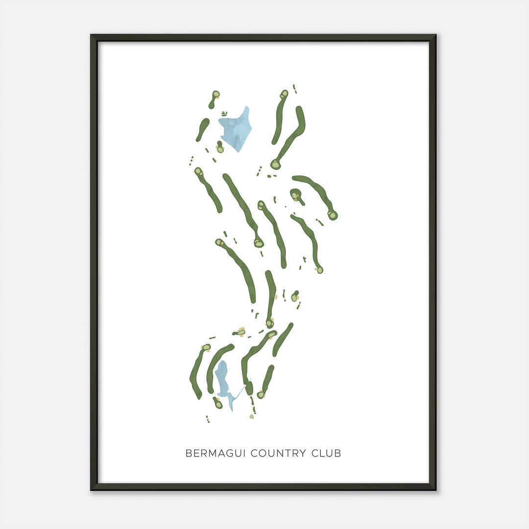 Print of Bermagui Country Club Modern Map