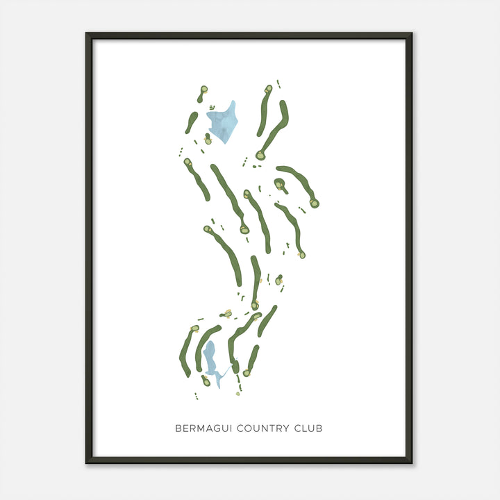 Print of Bermagui Country Club Modern Map