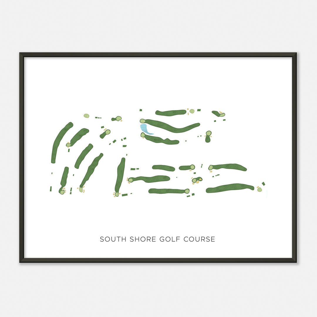 Print of South Shore Golf Course Modern Map