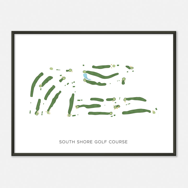 Print of South Shore Golf Course Modern Map