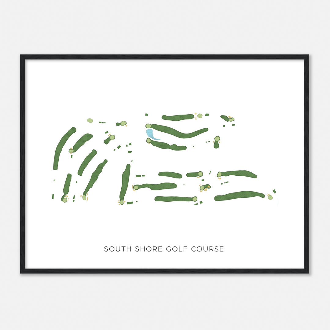 Print of South Shore Golf Course Modern Map