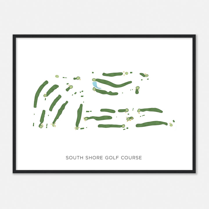 Print of South Shore Golf Course Modern Map