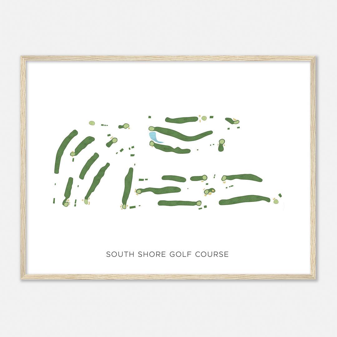 Print of South Shore Golf Course Modern Map