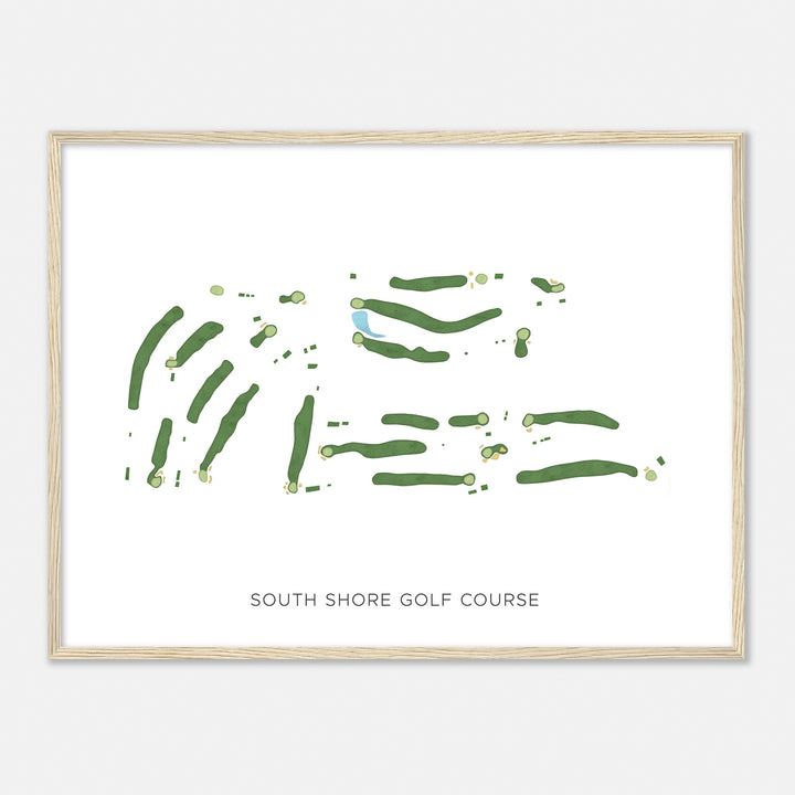 Print of South Shore Golf Course Modern Map