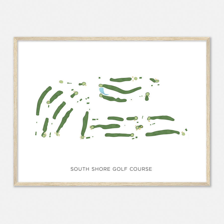 Print of South Shore Golf Course Modern Map