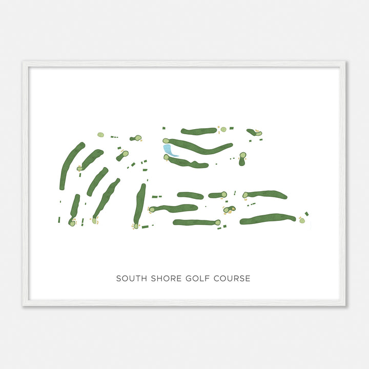 Print of South Shore Golf Course Modern Map