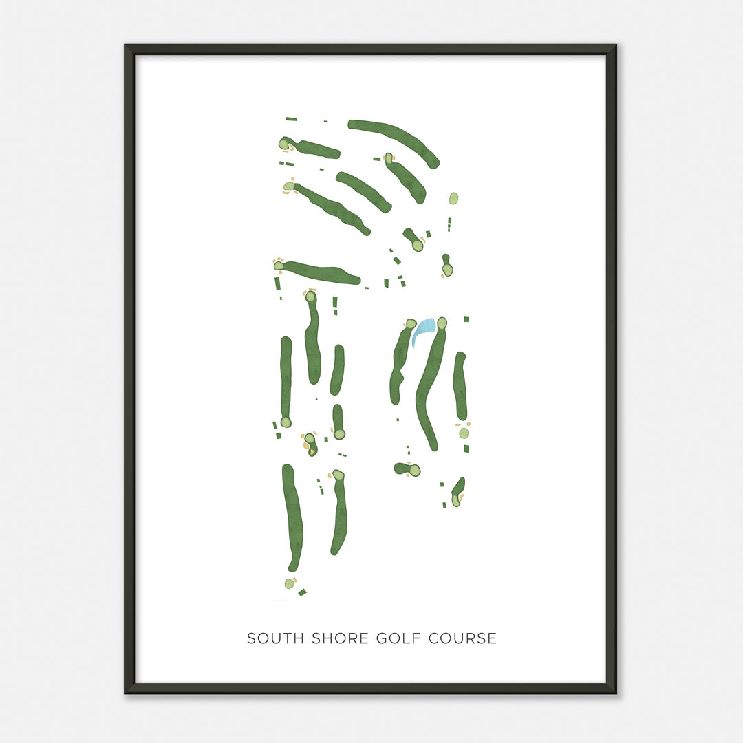 Print of South Shore Golf Course Modern Map