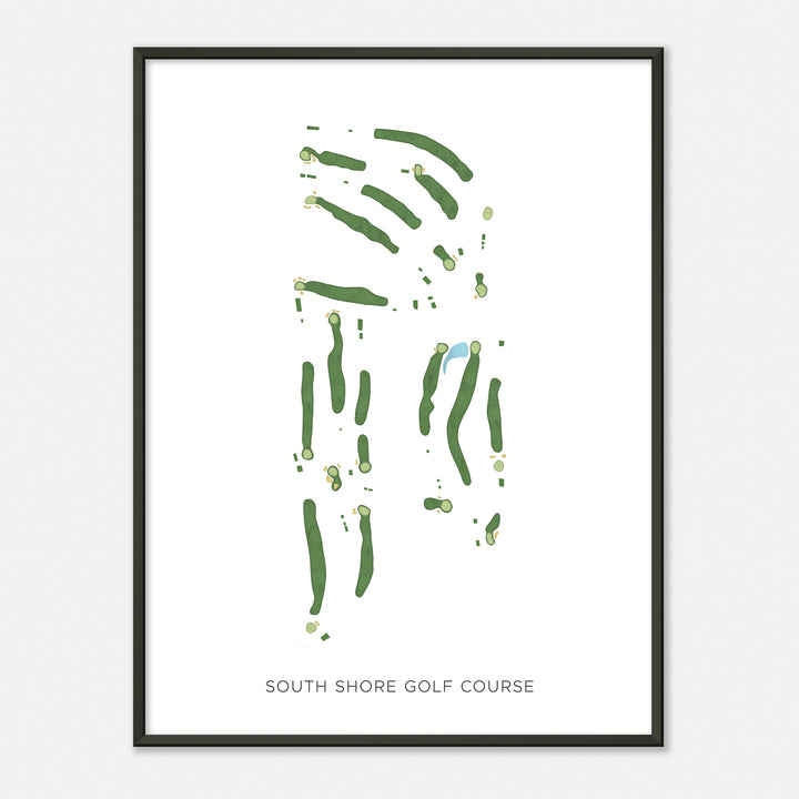 Print of South Shore Golf Course Modern Map