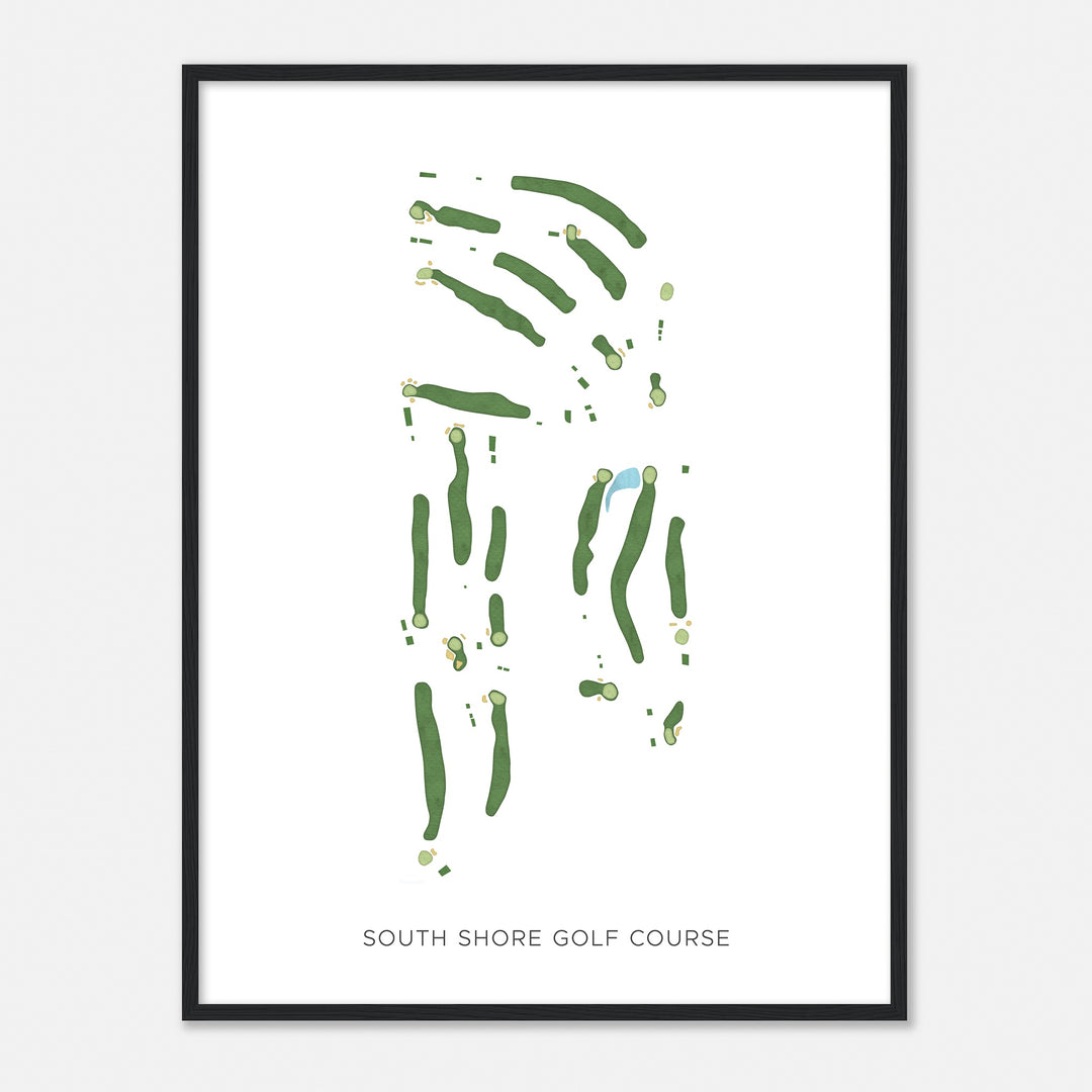 Print of South Shore Golf Course Modern Map