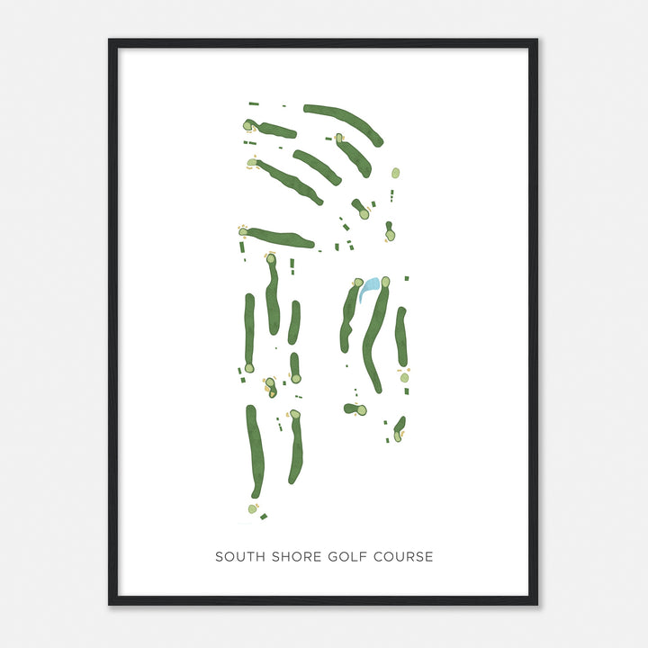 Print of South Shore Golf Course Modern Map
