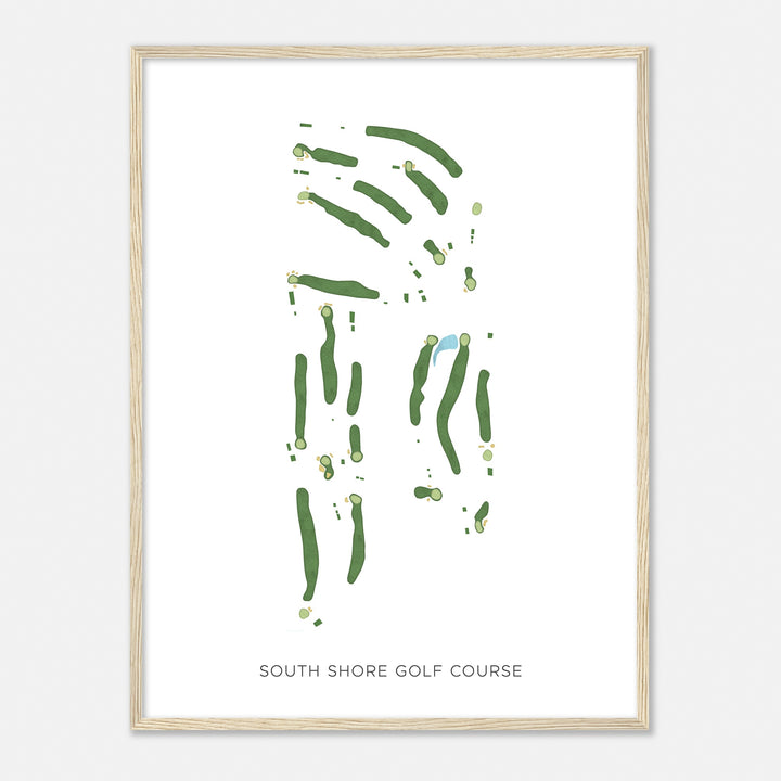 Print of South Shore Golf Course Modern Map