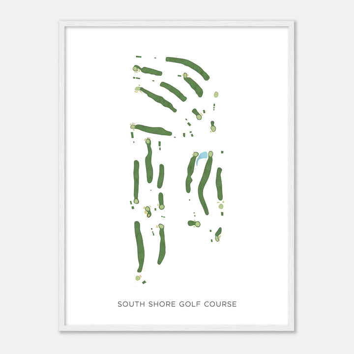 Print of South Shore Golf Course Modern Map