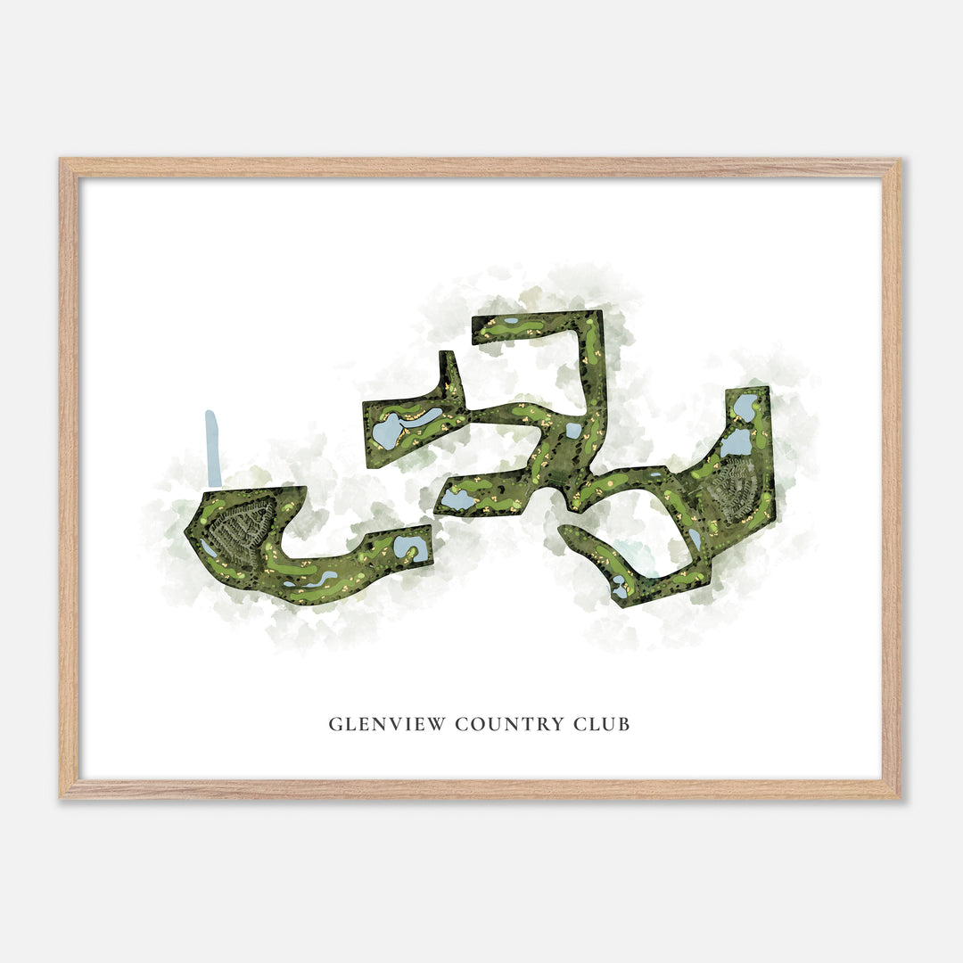 Print of Glenview Country Club Classic Map