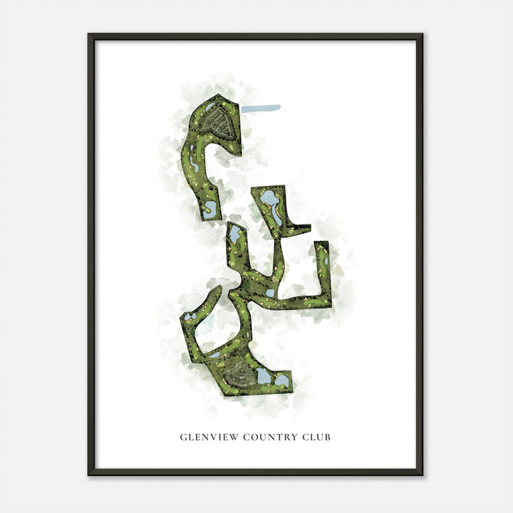 Print of Glenview Country Club Classic Map