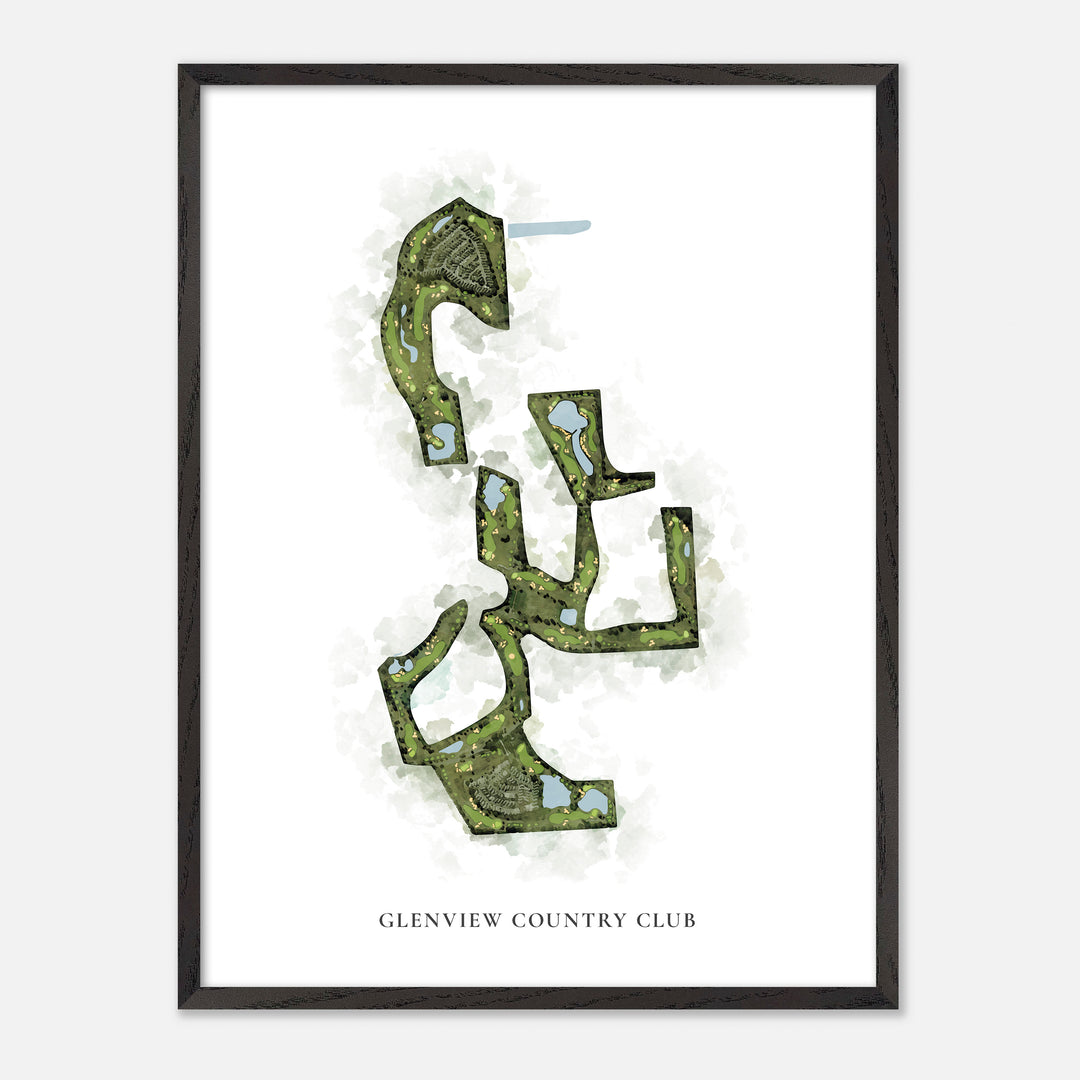 Print of Glenview Country Club Classic Map