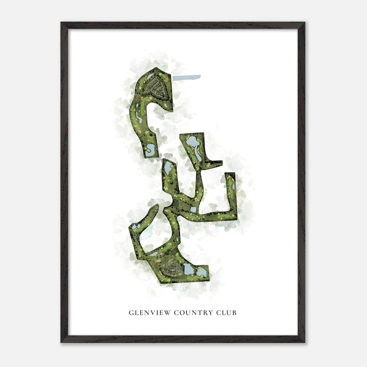 Print of Glenview Country Club Classic Map