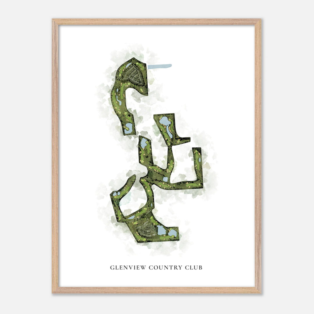 Print of Glenview Country Club Classic Map