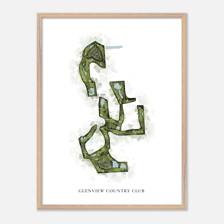 Print of Glenview Country Club Classic Map