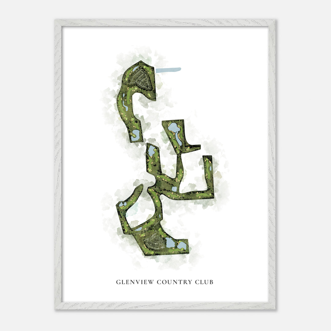 Print of Glenview Country Club Classic Map