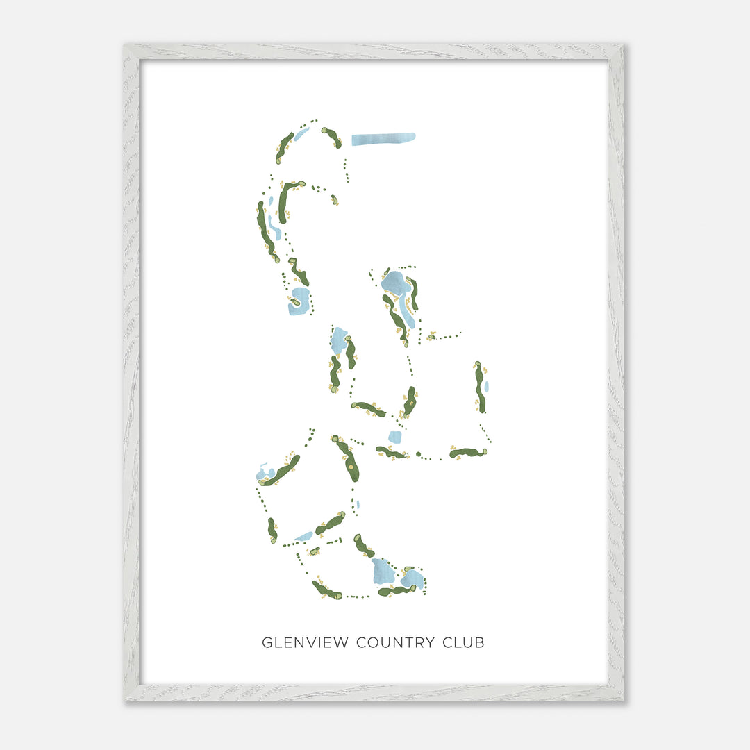 Print of Glenview Country Club Modern Map