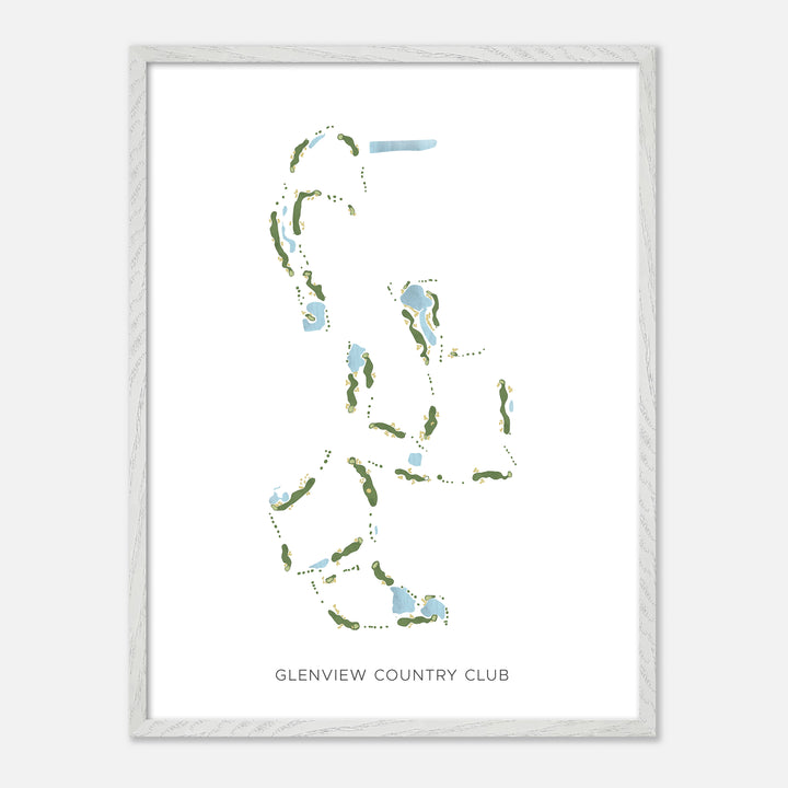Print of Glenview Country Club Modern Map