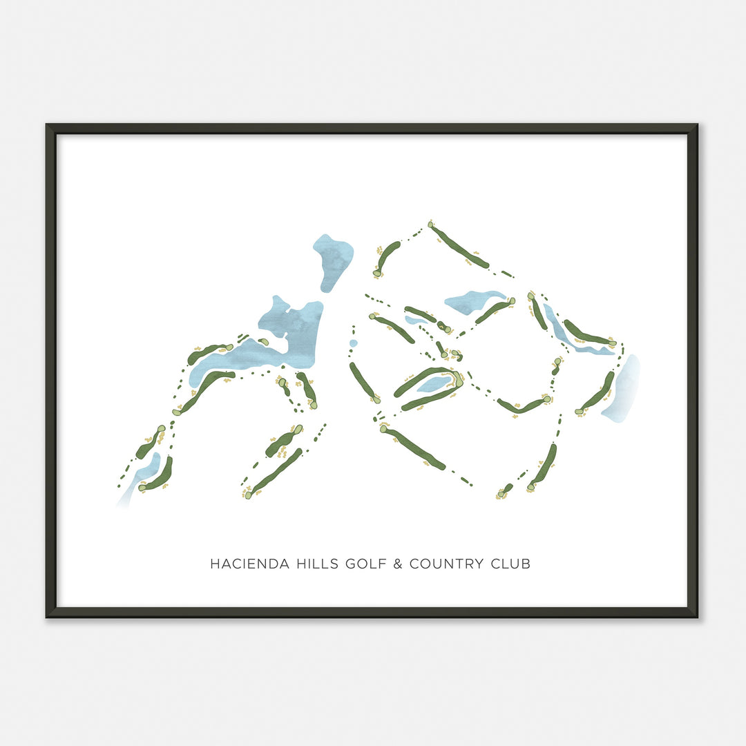 Print of Hacienda Hills Golf & Country Club Modern Map