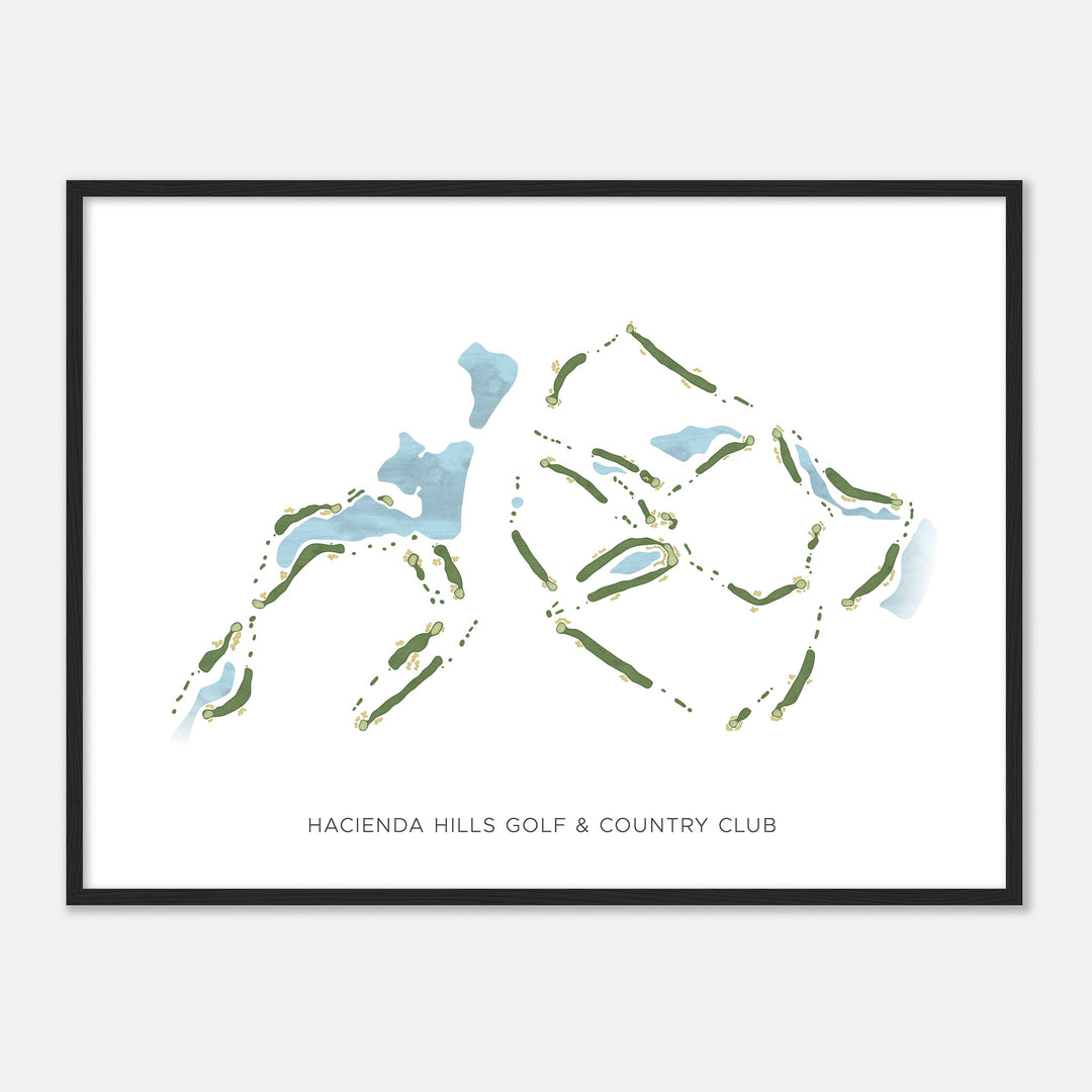 Print of Hacienda Hills Golf & Country Club Modern Map