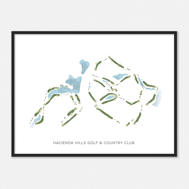 Print of Hacienda Hills Golf & Country Club Modern Map