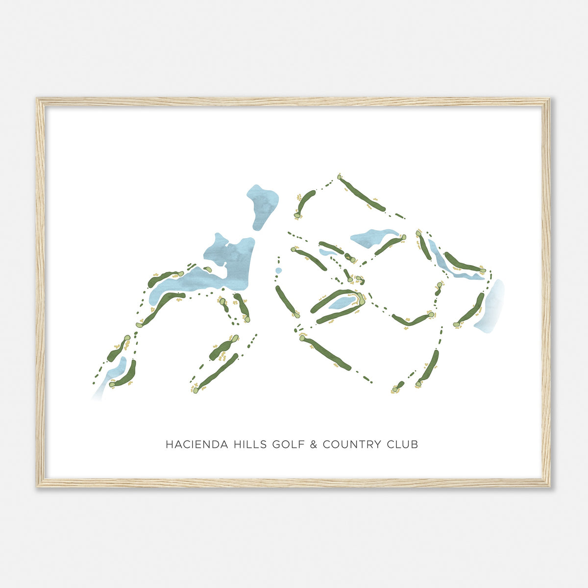 Print of Hacienda Hills Golf & Country Club Modern Map