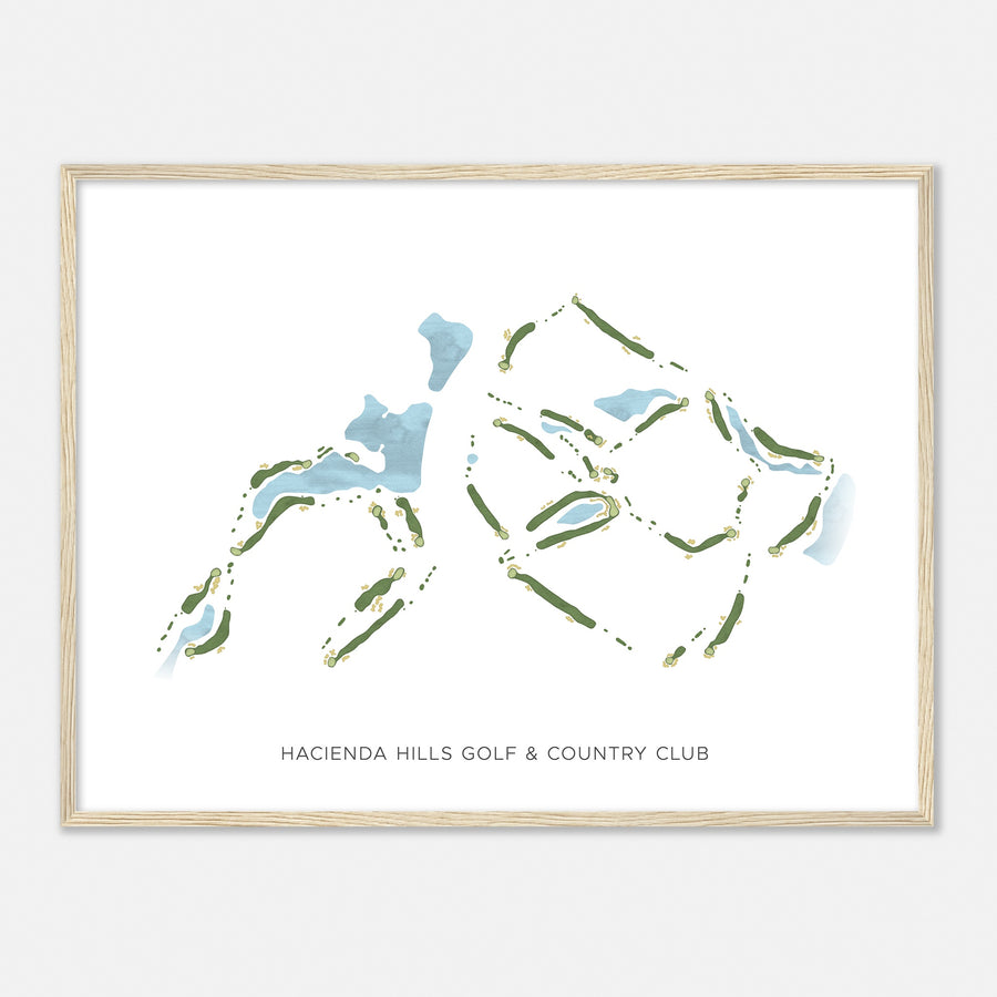 Print of Hacienda Hills Golf & Country Club Modern Map
