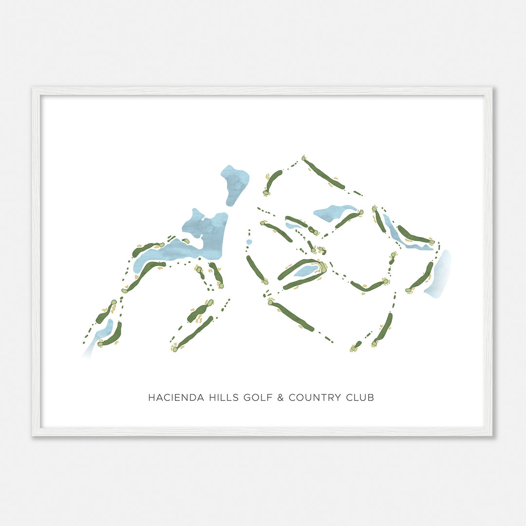 Print of Hacienda Hills Golf & Country Club Modern Map
