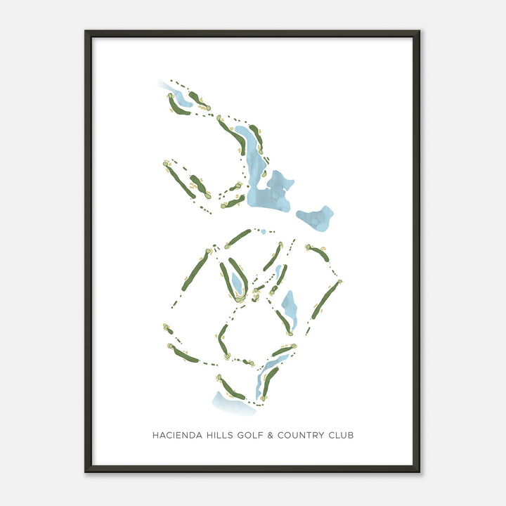 Print of Hacienda Hills Golf & Country Club Modern Map